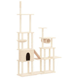 Cat Tree with Sisal Scratching Posts Cream 279 cm 171615