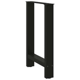 Dining Table Legs Black 2 pcs 50x cm Steel 4013300