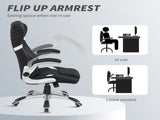 Linen-Look Office Chair, with Adjustable Height and Tension - Black T3398P377460
