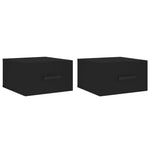 ZNTS Wall-mounted Bedside Cabinets 2 pcs Black 35x35x20 cm 829839