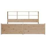 Bookcase Bed without Mattress 180x200 cm Super King Solid Wood Pine 3322477