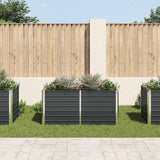 Raised Garden Bed Anthracite 160x80x77 cm Galvanised Steel 45722