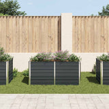 Raised Garden Bed Anthracite 160x80x77 cm Galvanised Steel 45722