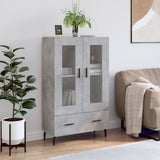 Highboard Concrete Grey 69.5x31x115 cm Engineered Wood 828320