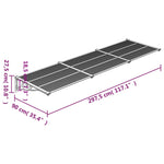 ZNTS Door Canopy Black 297.5x90 cm Polycarbonate 153701
