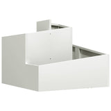 Garden Planter White 60 x 60 x 50 cm Cold-rolled Steel 873572