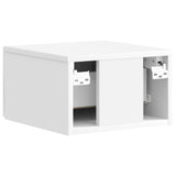 Wall-Mounted Bedside Cabinet with Drawer 2 pcs High Gloss White 898434