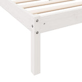 Extra Long Bed Frame without Mattress White 80x210 cm Solid Wood Pine 852401