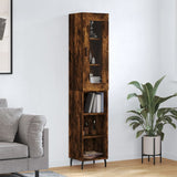 Highboard Smoked Oak 34,5x34x180 cm Engineered Wood 3199382