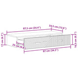 Wall-Mounted Side Table High Gloss White 87.5 x 34.5 x 17 cm 898669
