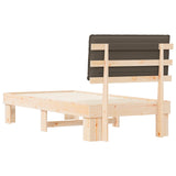 Bed Frame with Upholstered Headboard Taupe 90 x 190 cm 877317