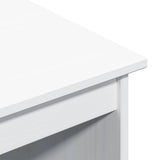 Desk Cabinet Set 2 pcs White Solid Pine Wood 3438771