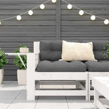 Garden Sofa White Solid pine wood Compact Modular Garden Sofa 844879