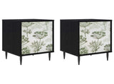 Bedside Cabinet GOTHA 2 pcs Black Oak 36 x 33 x 51 cm 8007268