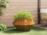 Planter 2 pcs Rusty 75 x 75 x 60 cm Weathering Steel 884051