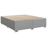 Box Spring Bed with Mattress Light Grey 180x200 cm Fabric 3285974