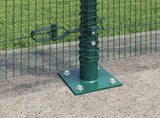 Welded Wire Fence with Concrete Base 10 x 1.2 m 3352404