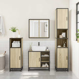 4 Piece Bathroom Furniture Set Sonoma Oak Engineered Wood 3301206