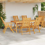Garden Dining Set 7 pcs Brown Solid Acacia Wood 3154125