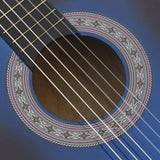 Western Classical Cutaway Guitar with 6 Strings Blue Shaded 38 70134