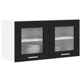 Hanging Cabinet Black Oak and White 80 x 31 x 40 cm 884228