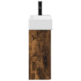 Bathroom Vanity Unit with Tap Smoked Oak 45.5 x 22.5 x 84 cm 889437
