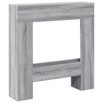 ZNTS Fireplace Surround Grey Sonoma 81x18x82 cm Engineered Wood 854603