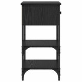 Bedside Cabinet with Drawer 2 pcs Black Oak 33.5 x 36 x 70 cm 871241