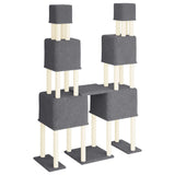 Cat Tree with Sisal Scratching Posts Dark Grey 199 cm 172081