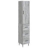 Cabinet Set 2 pcs Grey Sonoma 33 x 34.5 x 90 cm Engineered Wood 3416652