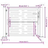 Garden Gate Anthracite 100x75 cm Steel Square Design 153190