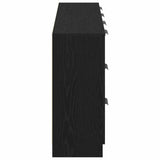 Sideboard Black Oak 120 x 30 x 70 cm Engineered Wood 3333072