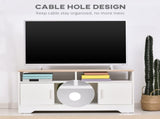 TV Stand Cabinet up to 50", Modern TV Unit with Storage, Open Shelves and Cable Management for T3398P329428