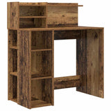 Desk with Shelf Old Wood 90 x 48 x 101.5 cm Engineered Wood 869528