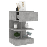 808656 Bedside Cabinet Concrete Grey 40x35x65 cm Engineered Wood