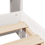 ZNTS Bed Frame without Mattress White 100x200 cm Solid Wood Pine 3323666