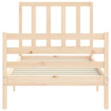 Bed Frame without Mattress Single Solid Wood Pine 3193821