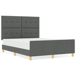 ZNTS Bed Frame Dark Grey 160x200 cm Fabric 3344740