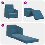 Sofa Bed Blue 65 x 80 x 83 cm Velvet 4106647