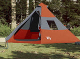 Camping Tent Tipi 7-Person Orange Waterproof 94429