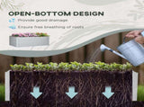 Raised Beds for Garden, Galvanised Steel Outdoor Planters with Multi-reinforced Rods, 180 x 90 x 59 T3398P313546