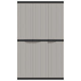 Outdoor Storage Cabinet Grey and Black 97x37x165 cm PP 364203