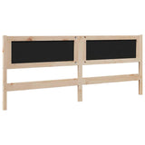 Upholstered Headboard Brown 200 cm Solid Pine Wood 879047