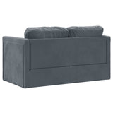 Folding Sofa Bed Dark Grey 122 x 70 x 60 cm Velvet 42030480