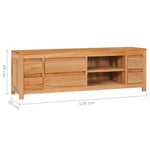 ZNTS TV Cabinet 120x30x40 cm Solid Teak Wood 288899