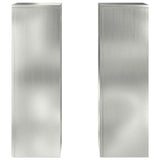 Plant Stand 2 pcs Silver 24 x 24 x 75 cm Galvanised steel 865825