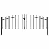 Double Door Fence Gate Woerden with Spear Top 400x174.5 cm 145739
