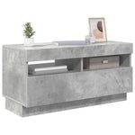 TV Cabinet with LED Lights Concrete Grey 80x35x40 cm 804449