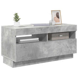 TV Cabinet with LED Lights Concrete Grey 80x35x40 cm 804449