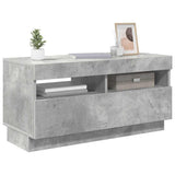 TV Cabinet with LED Lights Concrete Grey 80x35x40 cm 804449